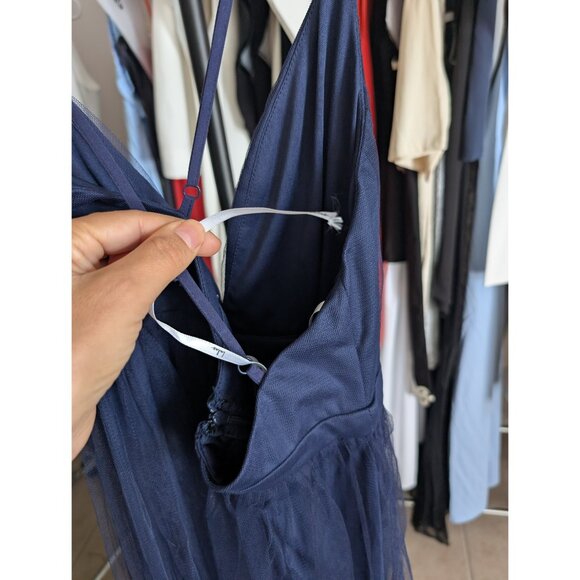 Lulus Navy Tulle Maxi Dress NWOT - Picture 5 of 6